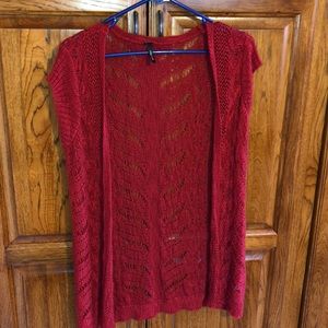 Maurices short sleeve sweater,  red,  size medium